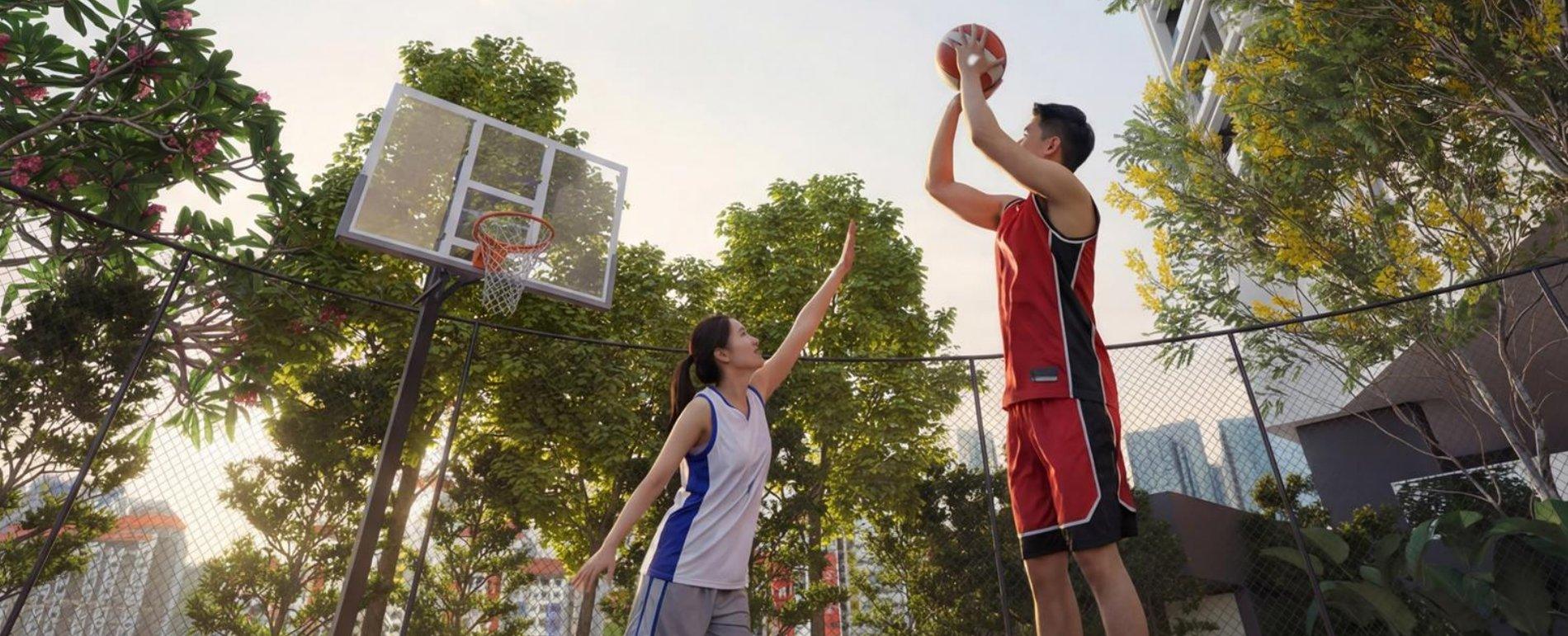 LUNAR Seputeh Half Basketball Court artist impression